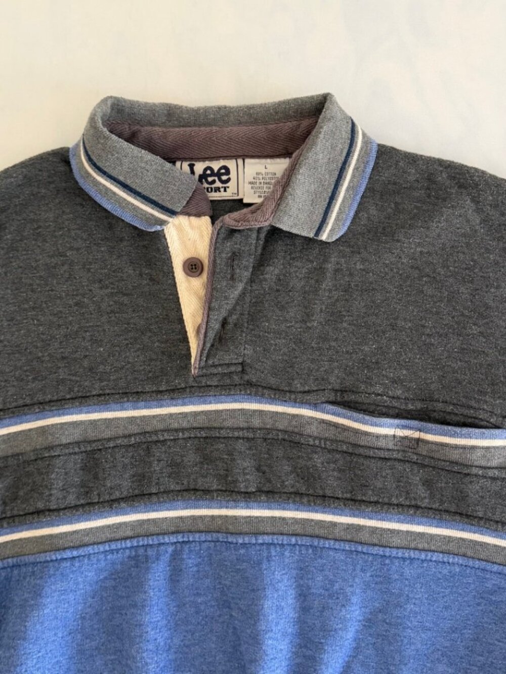 Lee Sport Vintage Polo Henley Pullover Sweater - Picture 6 of 8